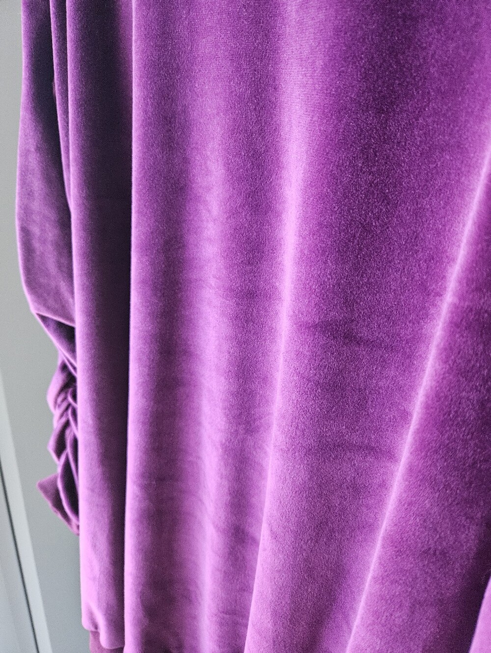 Plush Velvet Tunic Dress in Purple. Flat Friendly!